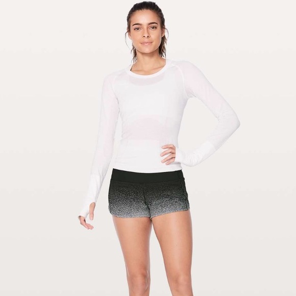 lululemon athletica Pants - Lululemon Speed Up Shorts Size 8 black and white